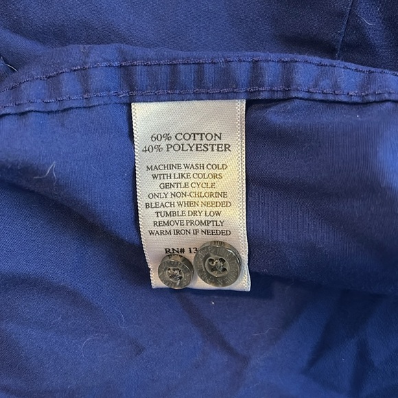 Dark royal / bright navy button-up - Picture 3 of 4